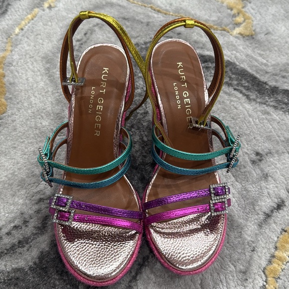 Kurt Geiger Multicolor Wedge Sandals - Picture 2 of 7